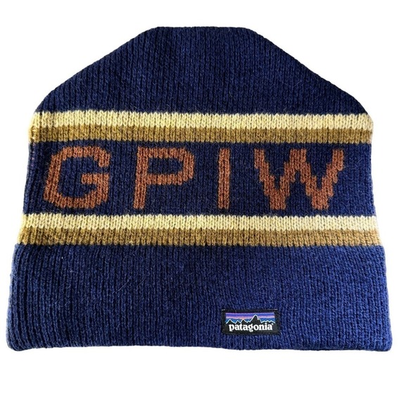 Patagonia GPIW Knit-Stone Blue Fun Hog Beanie - Picture 1 of 3
